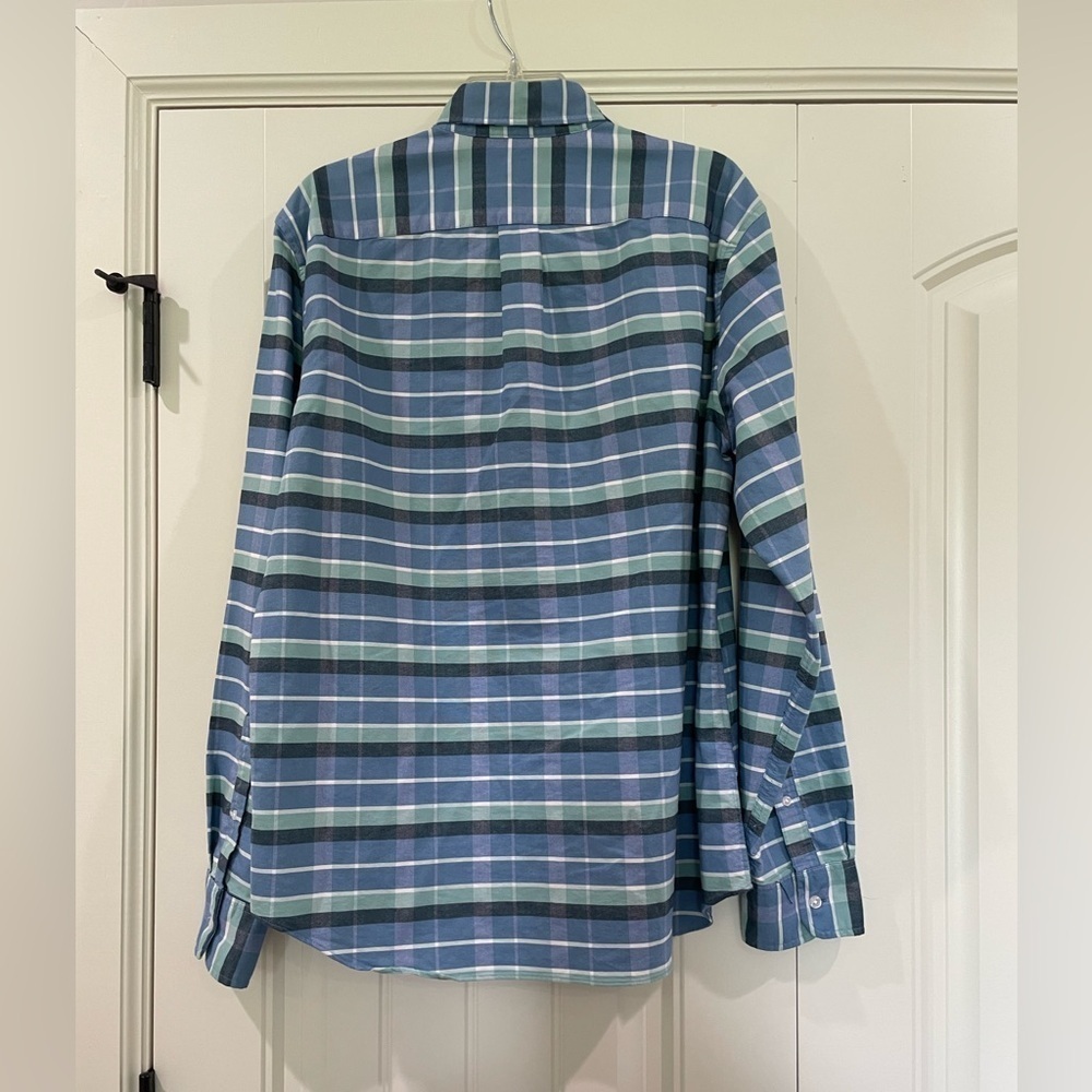 Men’s J. Crew Slim Flex Oxford Plaid Large Shirt - Picture 3 of 5